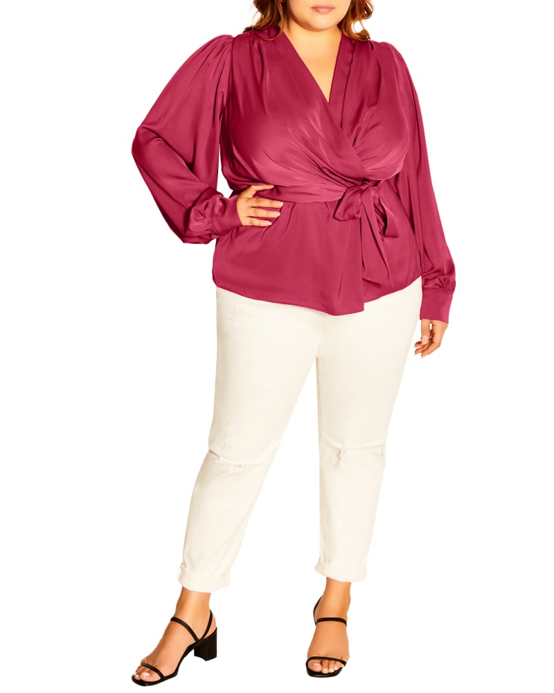 Plus size model wearing Kat Top by City Chic | Dia&Co | dia_product_style_image_id:186876